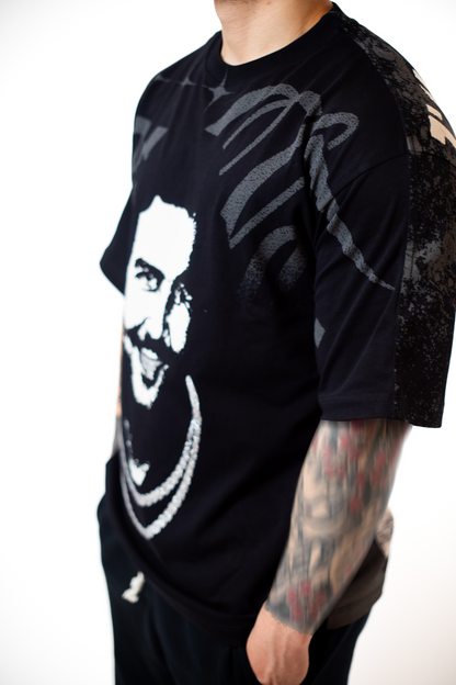 "MOST WANTED" TEE - [RHINESTONE / BLACK]