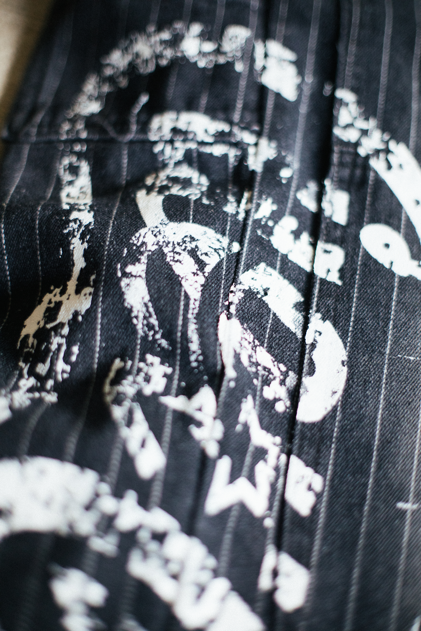 Pinstripe Carpenter Pants - [BLACK]
