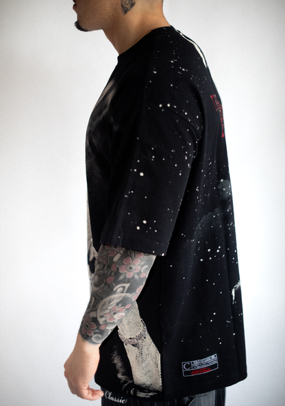 "THE WORLD IS YOURS..." TEE - [RHINESTONE / BLACK]